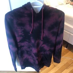 Black and Purple Tye Dyed Sweatshirt